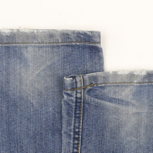 APT Womens Blue Straight Leg Mid Rise Denim Jeans Size 30R