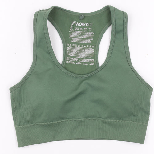 Primark Women’s Green Small Sports Bra Racerback Medium Support