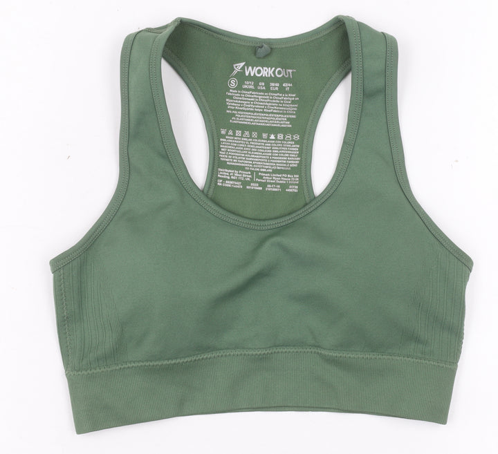 Primark Women’s Green Small Sports Bra Racerback Medium Support