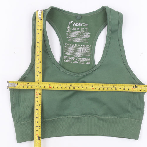 Primark Women’s Green Small Sports Bra Racerback Medium Support