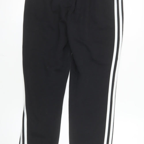 Adidas Womens Black Small Jogger Sweatpants with Side Stripe