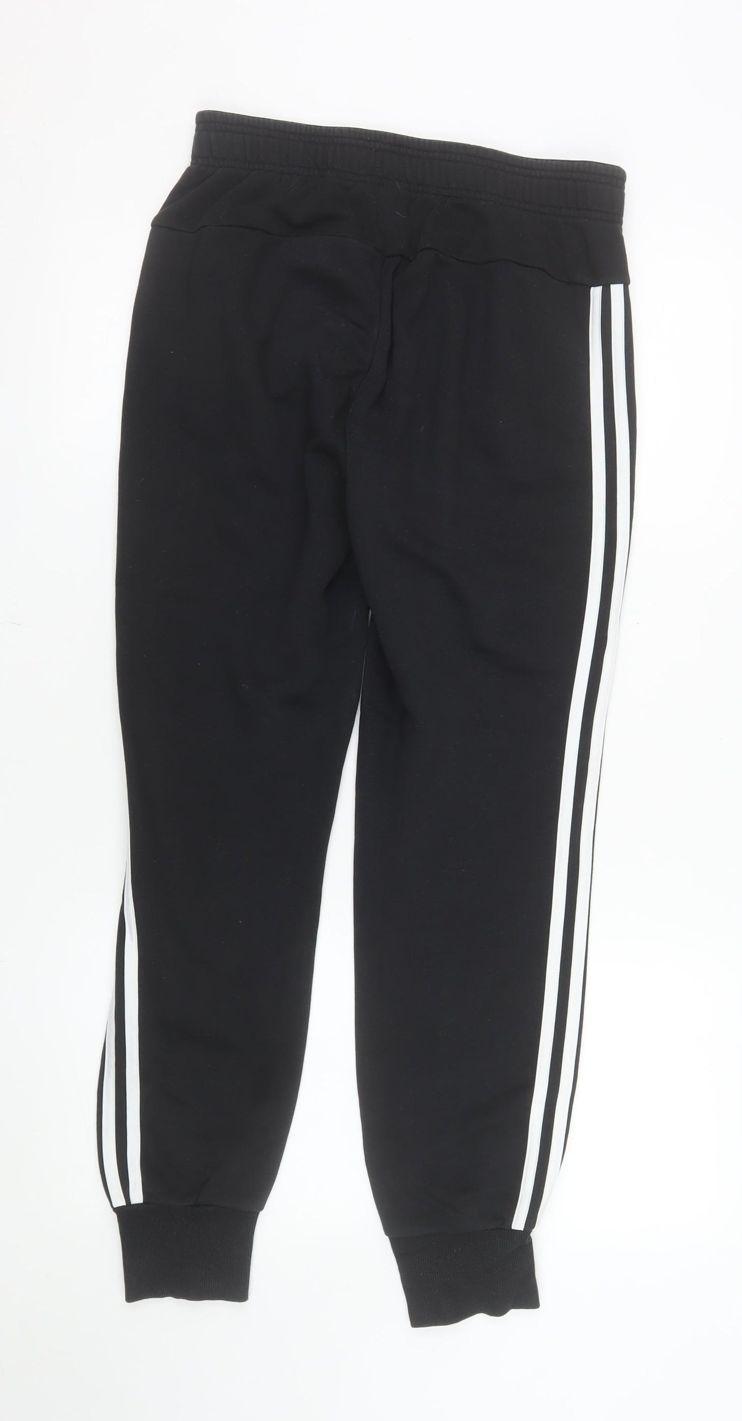 Adidas Womens Black Small Jogger Sweatpants with Side Stripe