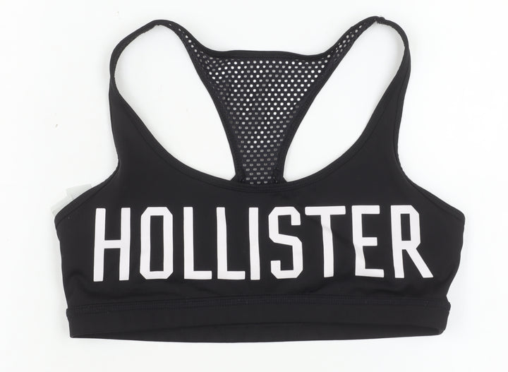 Hollister Women's Black Medium Racerback Sports Bra Polyester Mesh