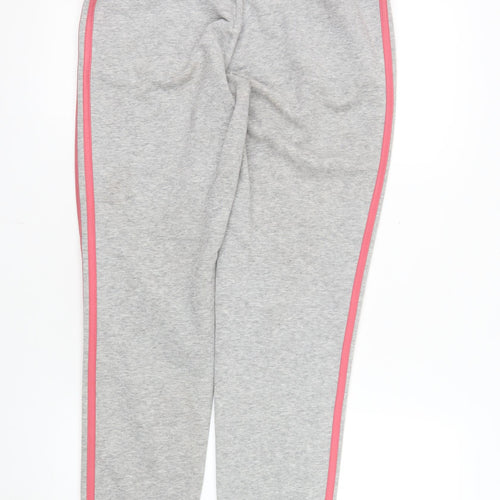 Adidas Womens Grey Jogger Sweatpants S Side Stripe Activewear