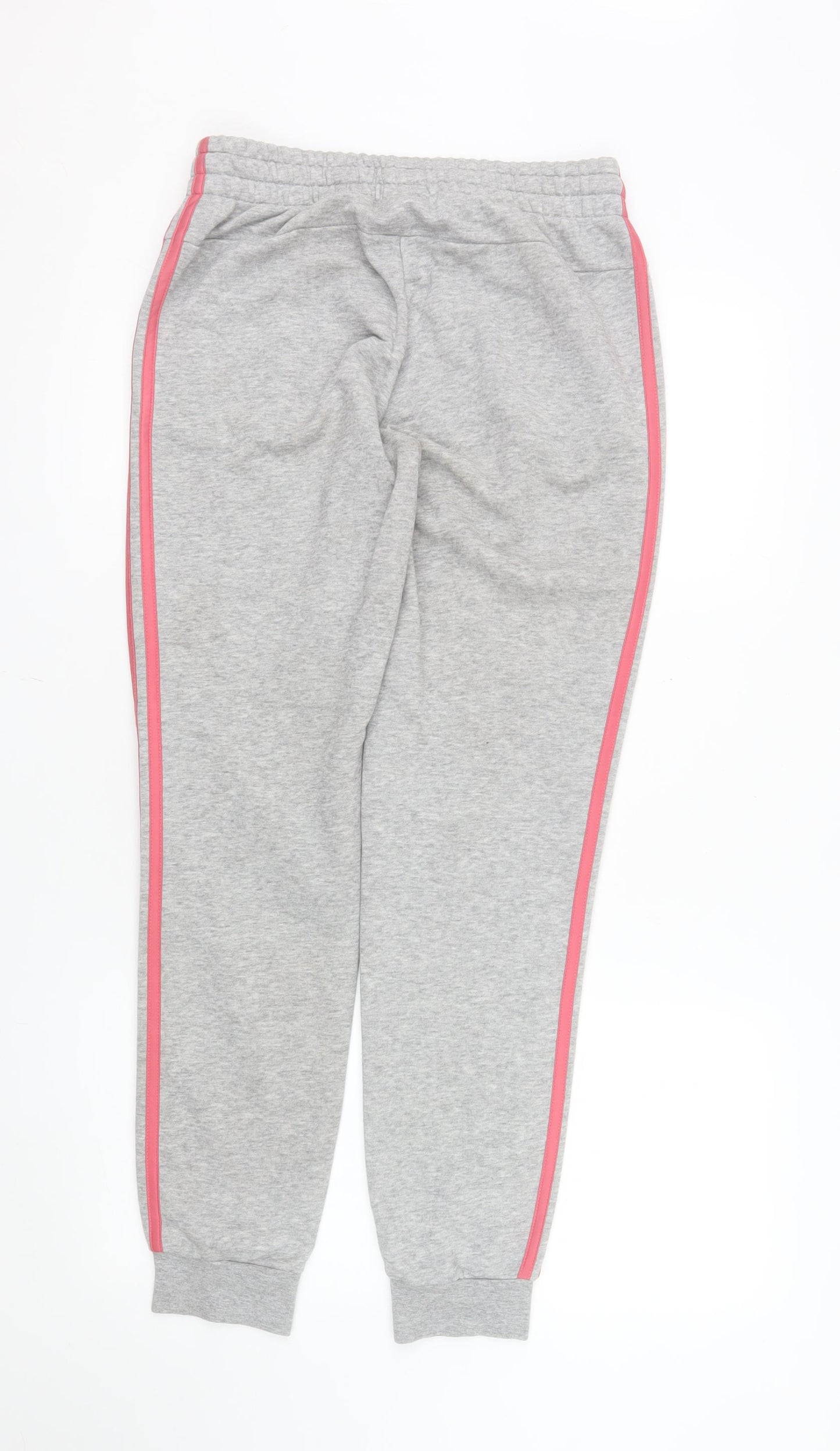 Adidas Womens Grey Jogger Sweatpants S Side Stripe Activewear