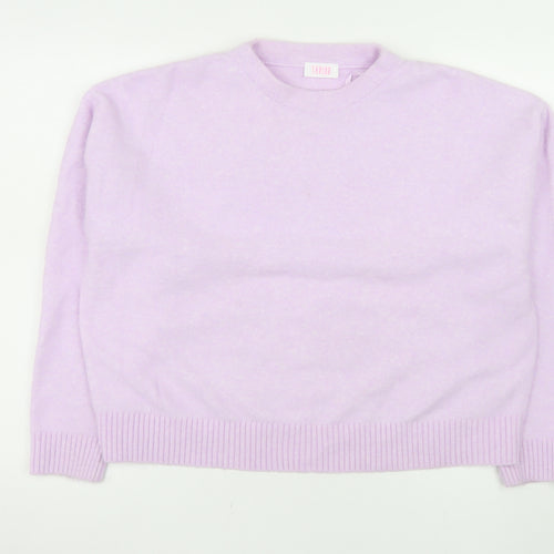 Savida Women Lilac XXL Crew Neck Pullover Jumper