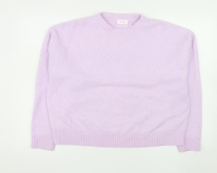 Savida Women Lilac XXL Crew Neck Pullover Jumper