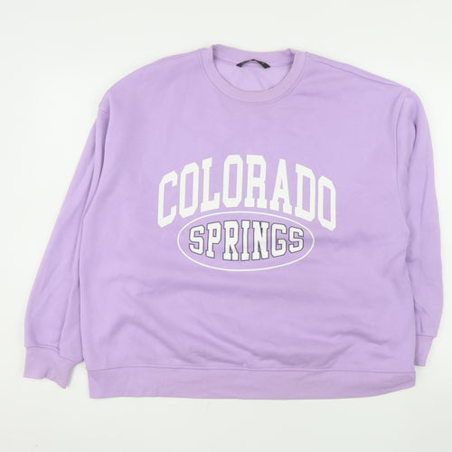 Dunnes Stores Womens Purple Colorado Springs Pullover Sweatshirt L