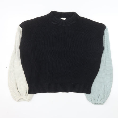 SKFK Womens Multicoloured Cotton Crew Neck Jumper Size 12