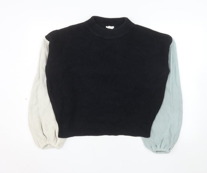 SKFK Womens Multicoloured Cotton Crew Neck Jumper Size 12