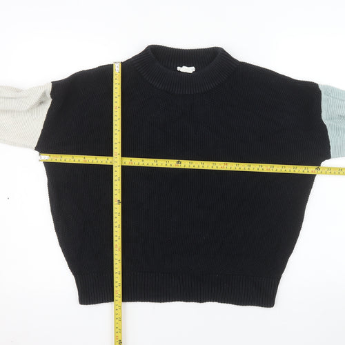 SKFK Womens Multicoloured Cotton Crew Neck Jumper Size 12