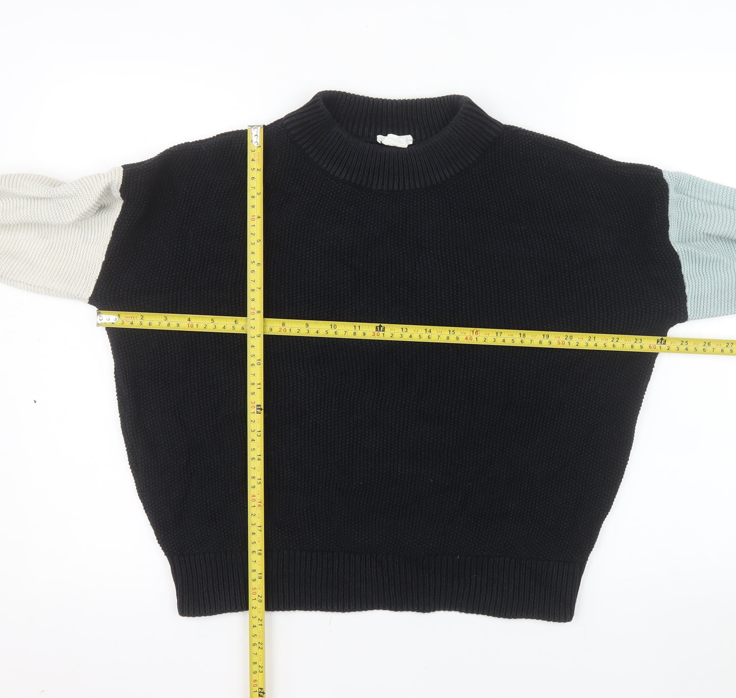 SKFK Womens Multicoloured Cotton Crew Neck Jumper Size 12