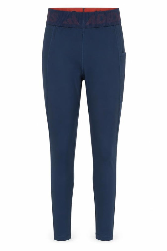 Front view of Adidas women’s blue xs techfit primegreen gym leggings