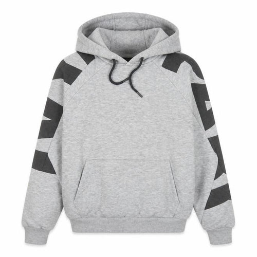 Ivy Park Womens Grey XS Pullover Hoodie with Black Graphic Sleeves