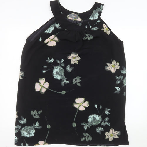 Apricot Women’s Black Floral Halter Shift Dress Size 16