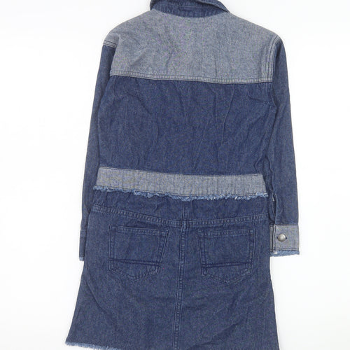 Tommy Hilfiger Women's Blue Denim Shirt Dress Size S Casual
