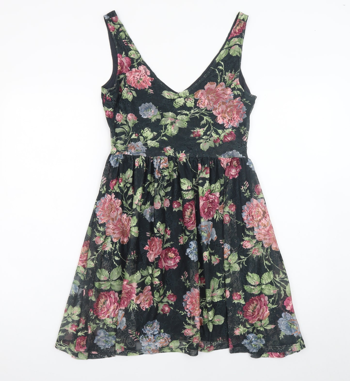 Warehouse Womens Multicoloured Floral A-Line Dress Size 10