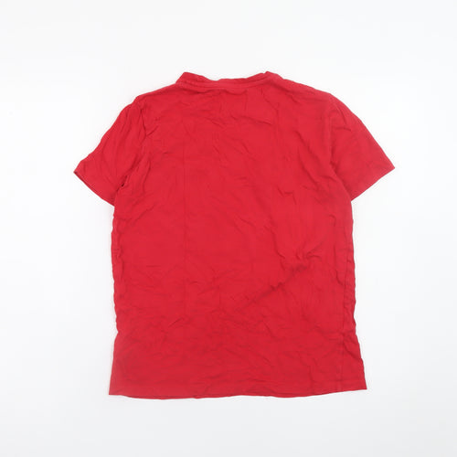 Lyle & Scott Boys Red Logo T-Shirt 12-13 Years Short Sleeve Cotton Top