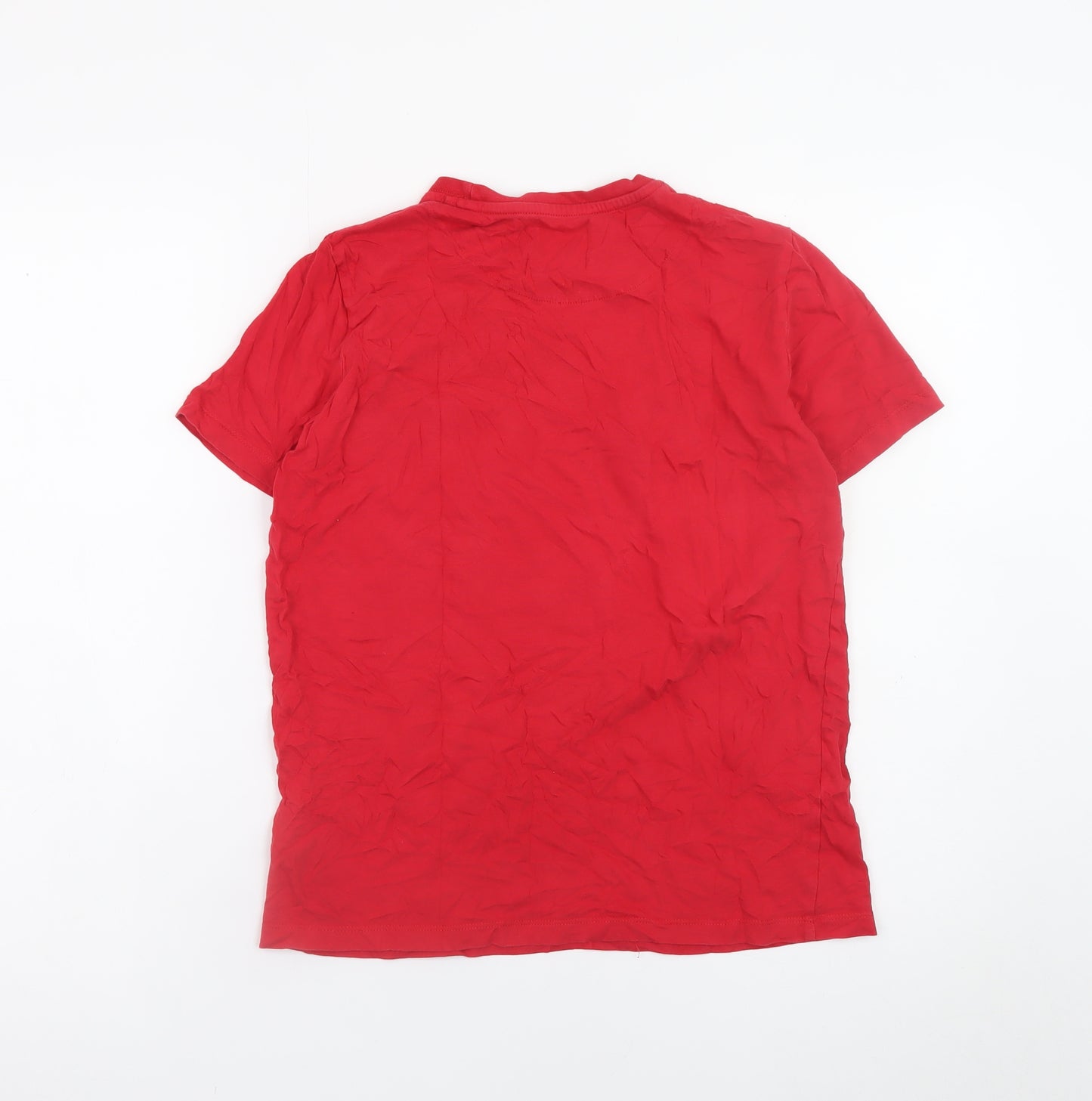 Lyle & Scott Boys Red Logo T-Shirt 12-13 Years Short Sleeve Cotton Top