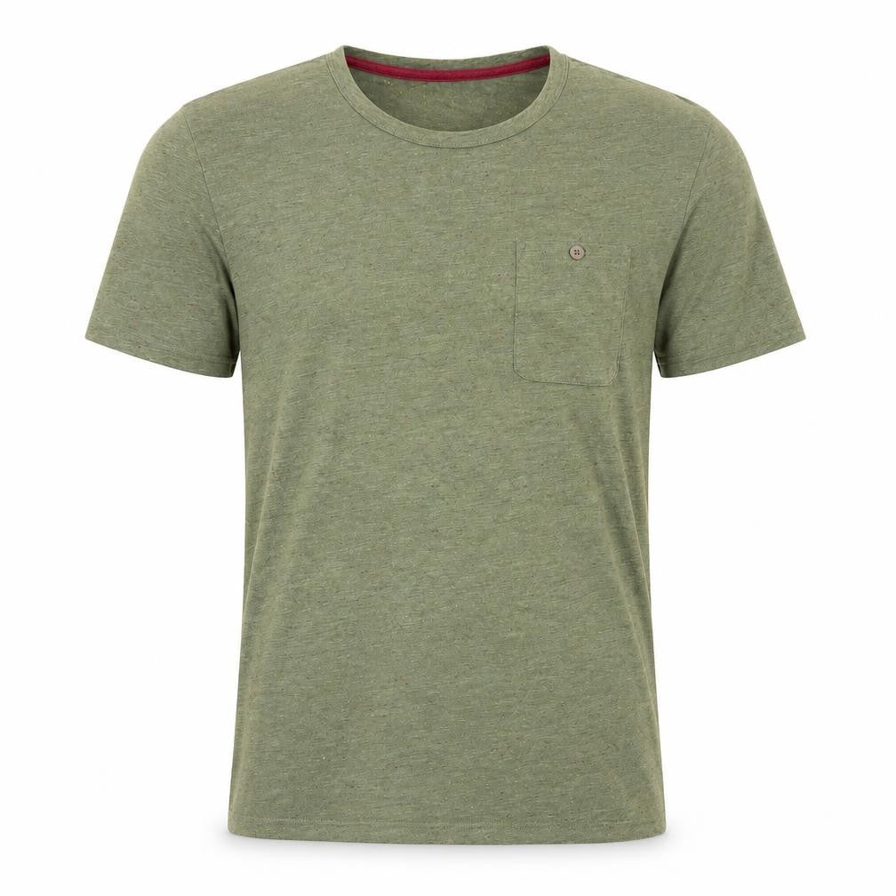 Burton Menswear London Men’s Green Crew Neck Cotton Blend T-Shirt Size L