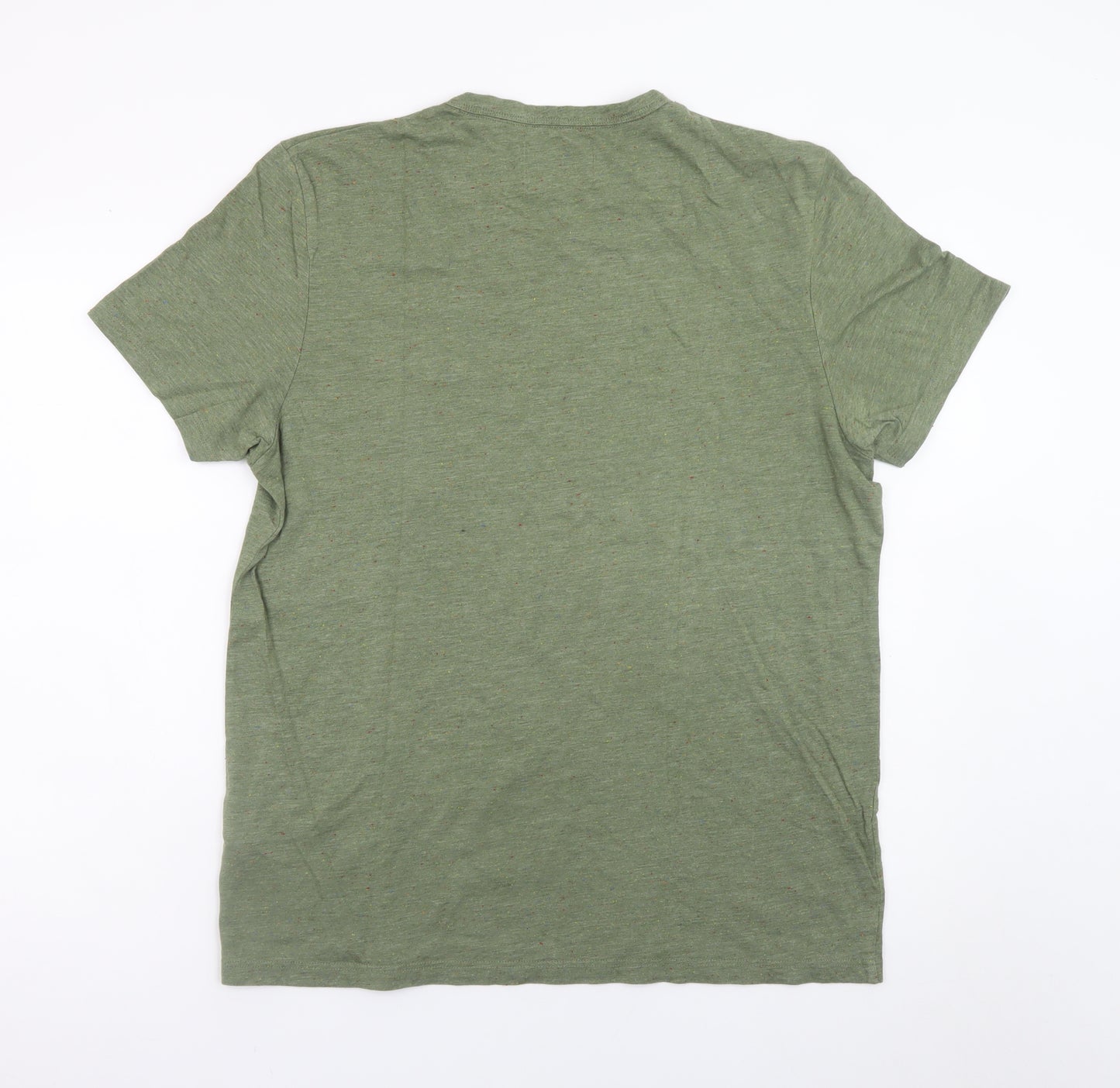 Burton Menswear London Men’s Green Crew Neck Cotton Blend T-Shirt Size L