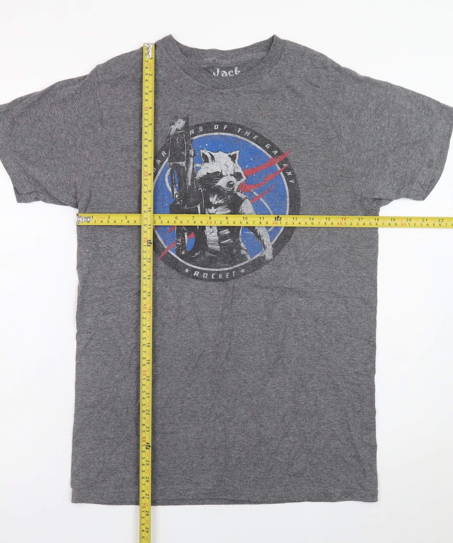 Jack of All Trades Men’s Grey Guardians of the Galaxy Rocket T-Shirt M