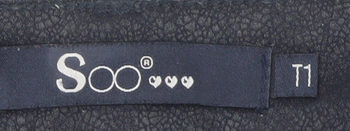 Soo Womens Navy Skinny Trousers Size 10 Shimmer Stretch Pants
