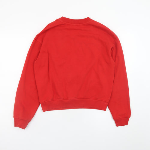 H&M Divided Women's Red Relax Rewind Graphic Sweatshirt Size 8