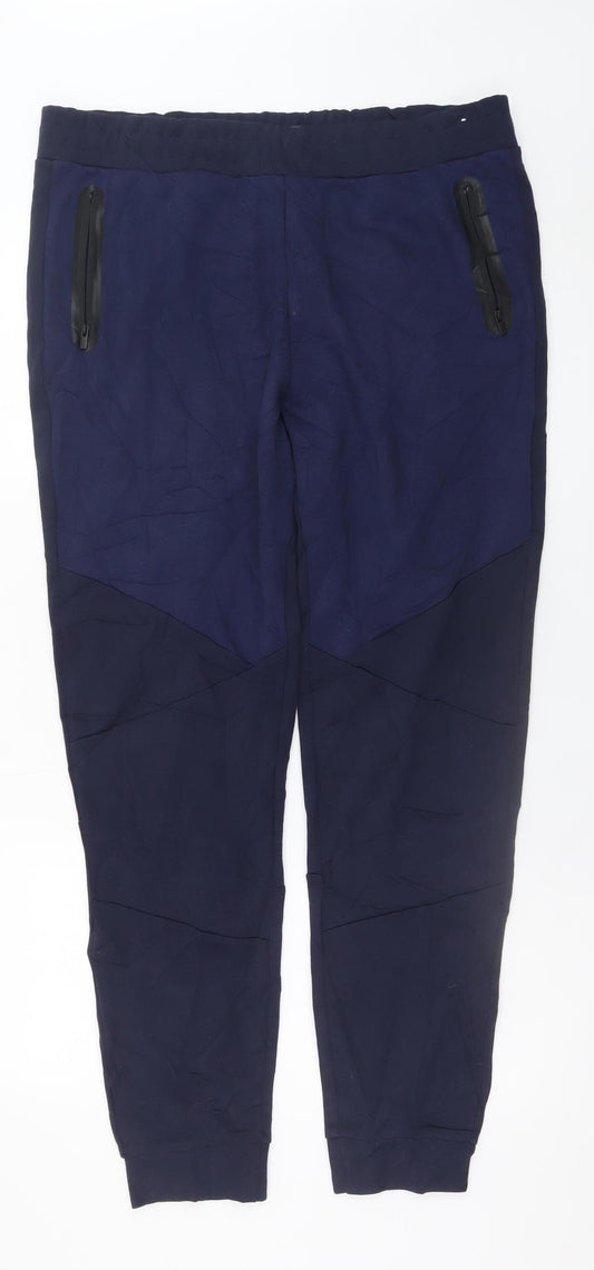 U.S. Athletic Men's Navy Jogger Trousers Large Cotton Blend