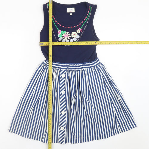 J Jeans Jasper Conran Teens Blue Striped Fit & Flare Dress Size 13