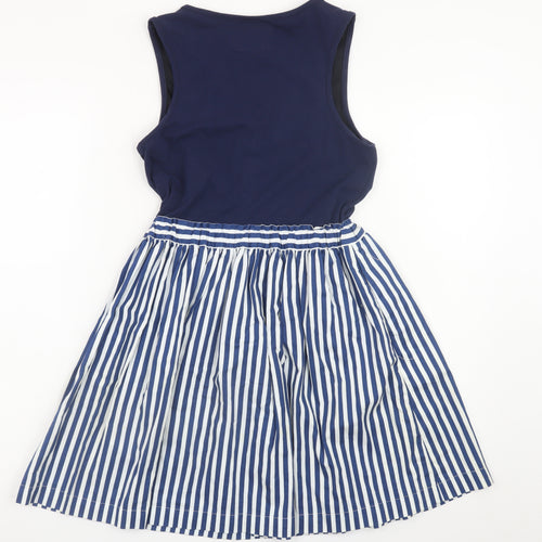 J Jeans Jasper Conran Teens Blue Striped Fit & Flare Dress Size 13