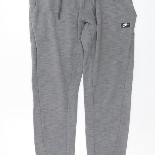 Nike Men's Grey Small Jogger Sweatpants with Zip Pocket