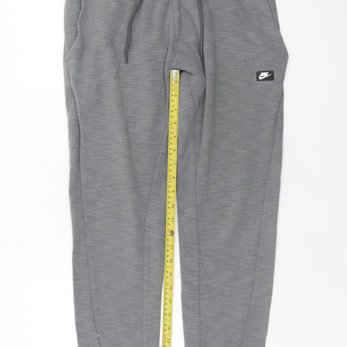 Nike Men's Grey Small Jogger Sweatpants with Zip Pocket