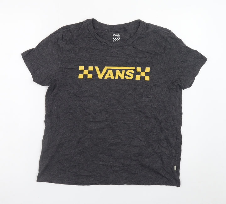 Vans Men's Charcoal Black XL Graphic T-Shirt Cotton Blend