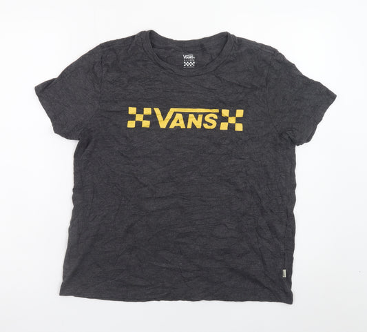 Vans Men's Charcoal Black XL Graphic T-Shirt Cotton Blend