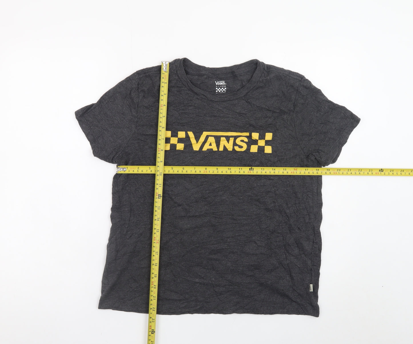 Vans Men's Charcoal Black XL Graphic T-Shirt Cotton Blend