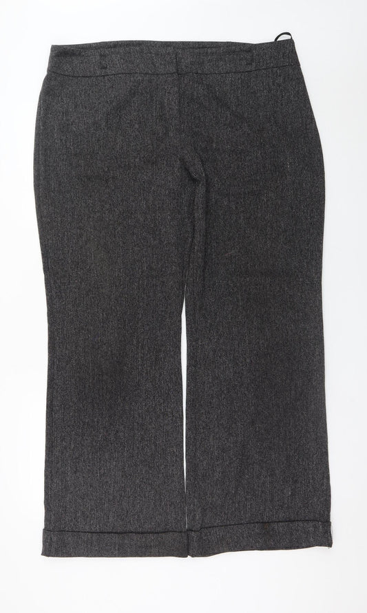 Florence + Fred Women Grey Size 18 Wide-Leg Dress Pants