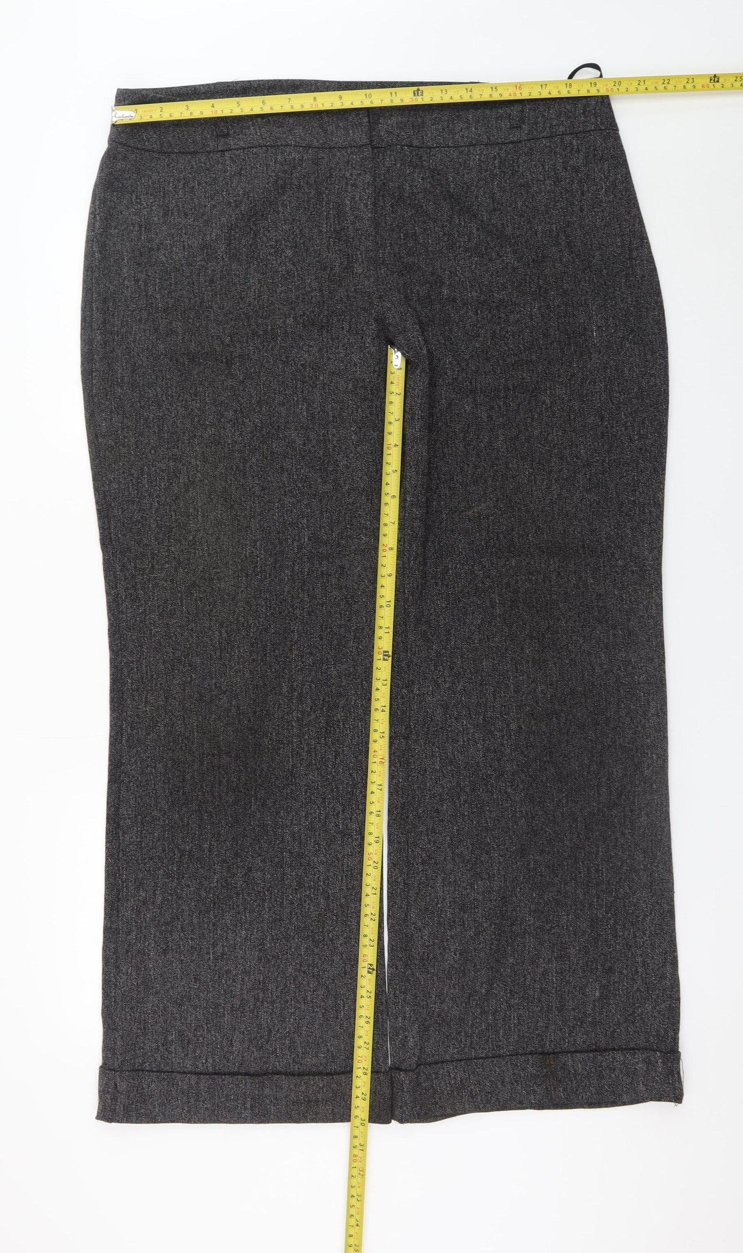 Florence + Fred Women Grey Size 18 Wide-Leg Dress Pants