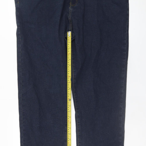 Kam Jeans Men's Blue 42L Straight Fit Stretch Denim Jeans