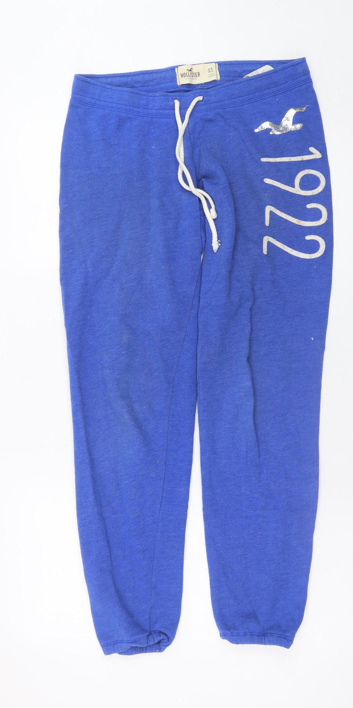 Hollister Mens Blue XS Sweatpants Jogger Trousers with Logo