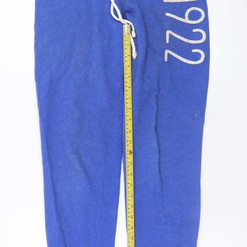 Hollister Mens Blue XS Sweatpants Jogger Trousers with Logo