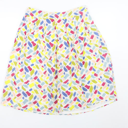 Heyton Womens Multicoloured A-Line Knee Length Cotton Skirt L 14