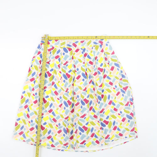 Heyton Womens Multicoloured A-Line Knee Length Cotton Skirt L 14