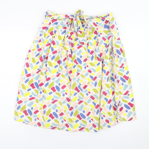 Heyton Womens Multicoloured A-Line Knee Length Cotton Skirt L 14
