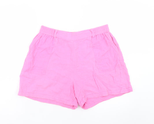 Dunnes Stores Women’s Pink Cotton Casual Shorts Size 12
