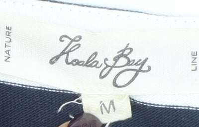 Koala Bay Womens Navy Striped Boat Neck Long Sleeve Cotton T-Shirt M