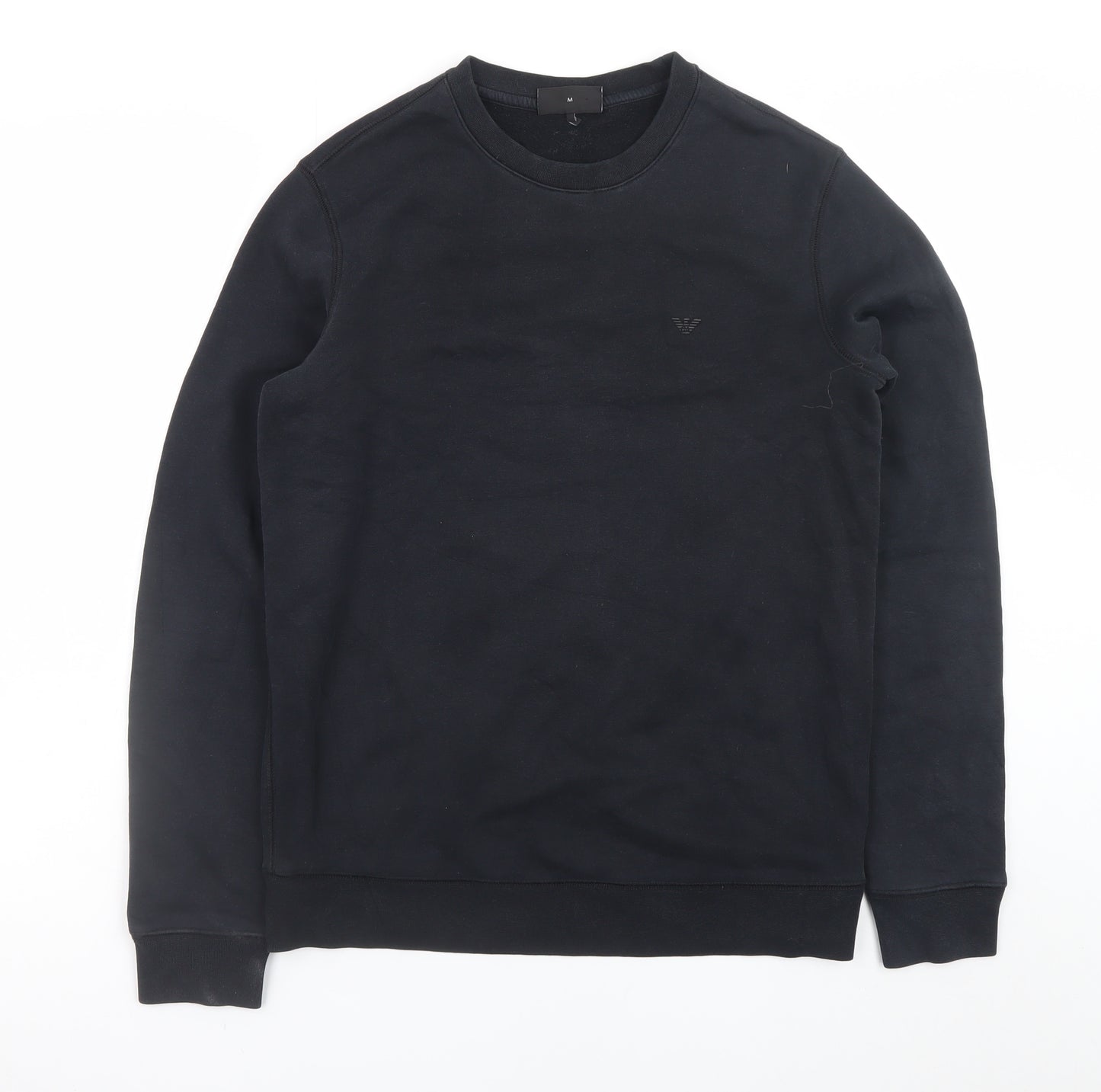 Emporio Armani Men's Black Pullover Sweatshirt M Classic Crew Neck