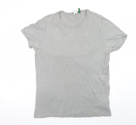 G-Star Raw Men's Grey Crew Neck Short Sleeve T-Shirt XXL Casual