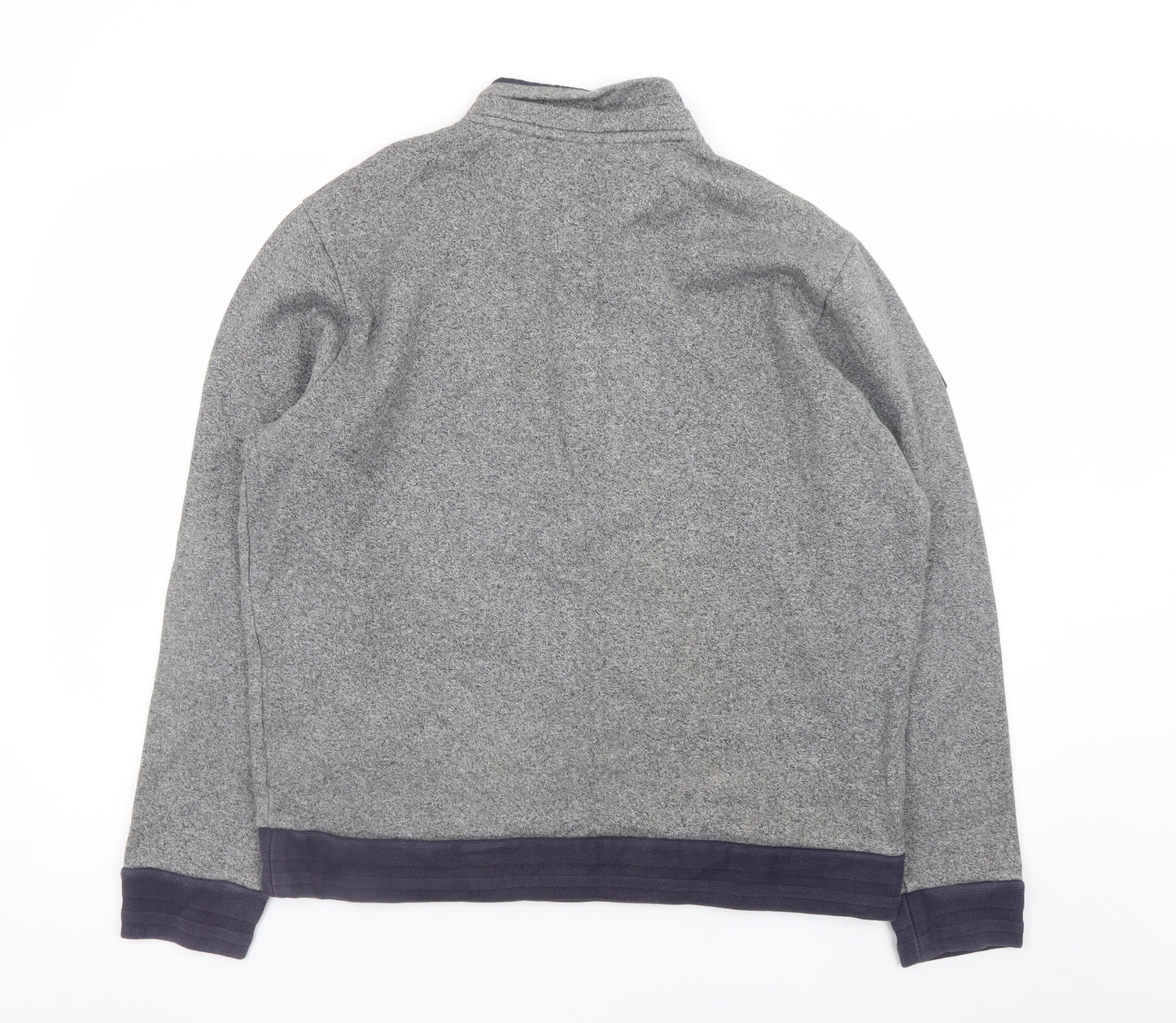 Lacoste Men's Grey XL 1/2 Zip Sweatshirt High Neck Cotton Blend