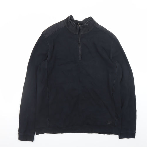 Hugo Boss Men's Black XL 1/2 Zip Pullover Sweatshirt